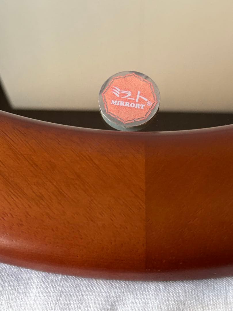 ヴィンテージ　ラウンド　ウォールミラー　レトロモダン壁掛け鏡　ミッドセンチュリー