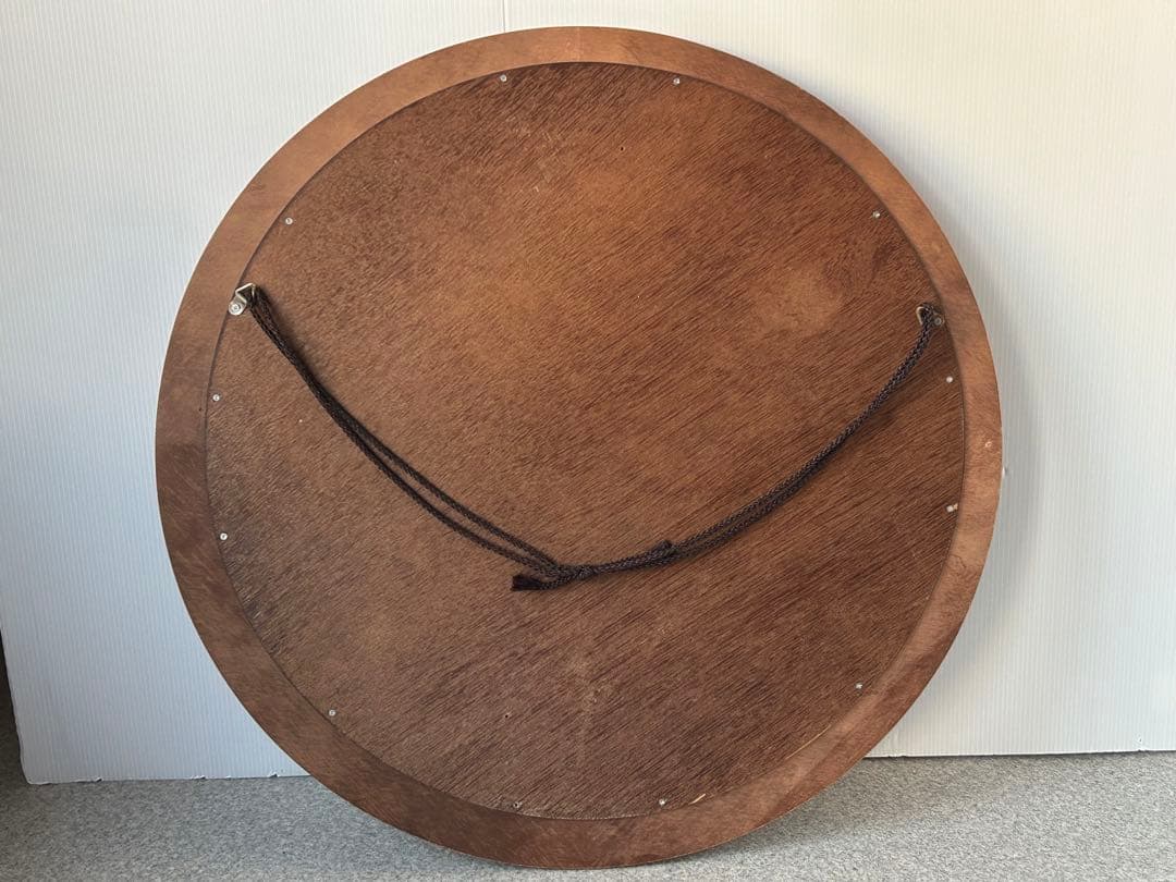 ヴィンテージ　ラウンド　ウォールミラー　レトロモダン壁掛け鏡　ミッドセンチュリー