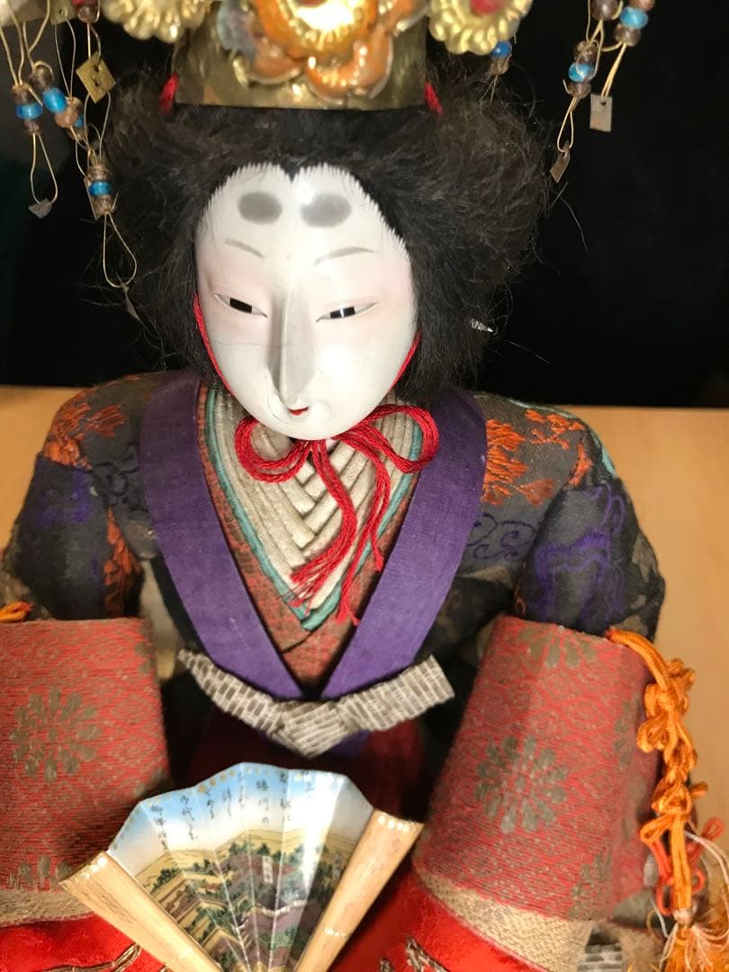 美形瓜顔　雛人形　京都料亭所有の明治期有職親王飾り　大きいサイズ木箱付