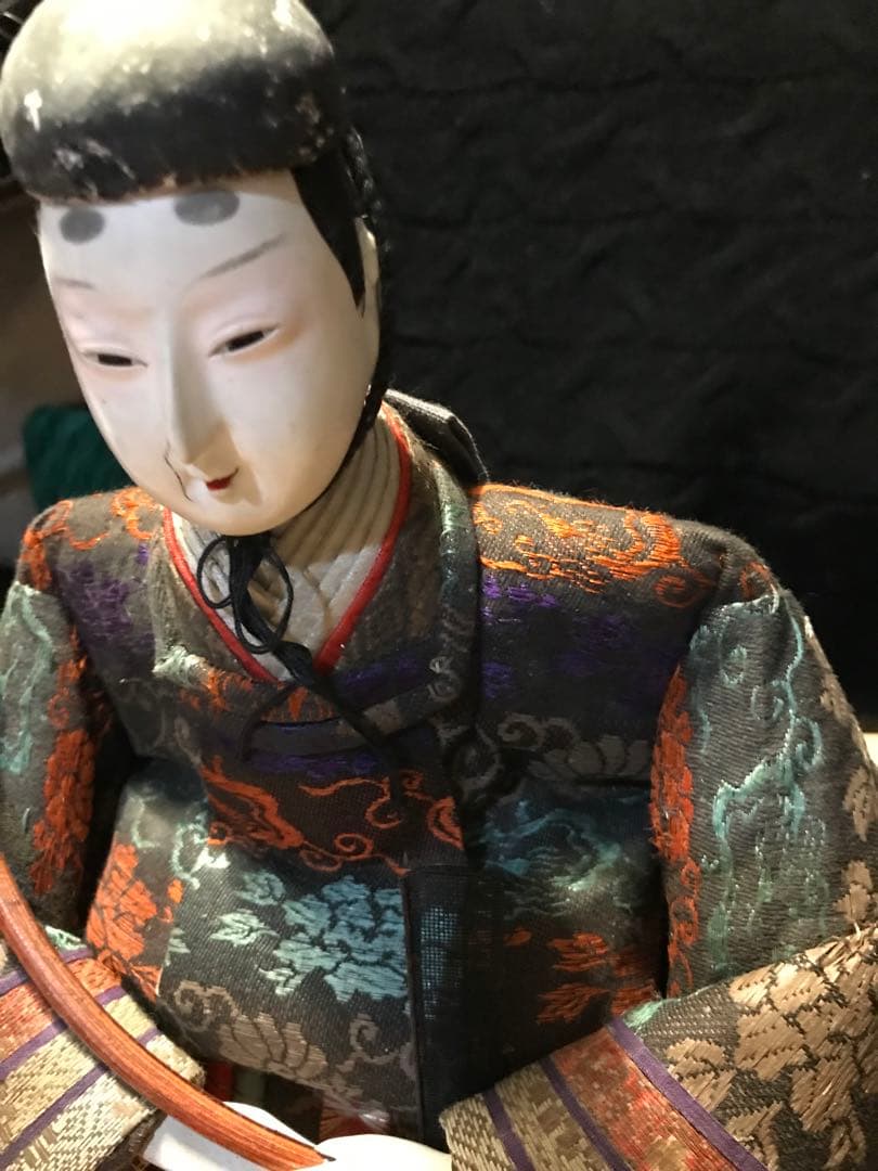美形瓜顔　雛人形　京都料亭所有の明治期有職親王飾り　大きいサイズ木箱付