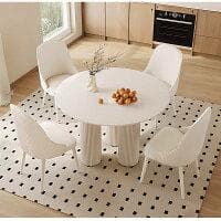 80cm 丸 テーブルのみ 白 食卓 円型 セラミック天板 耐熱 耐水 - メルカリ