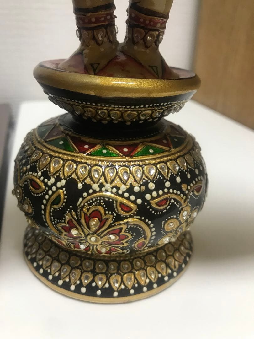 木製孔雀　インド製　置物　インテリア　装飾品