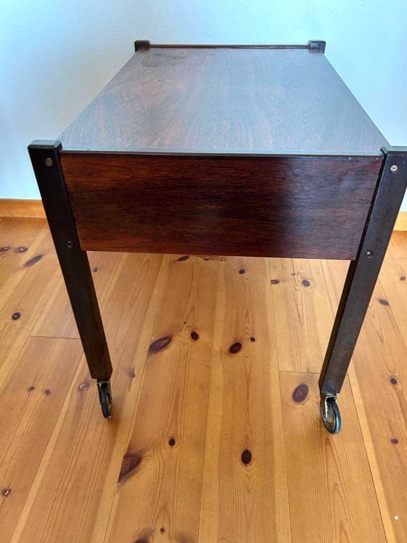 北欧　ビンテージ　ソーイングワゴン　バスケット　かご　手芸　裁縫箱