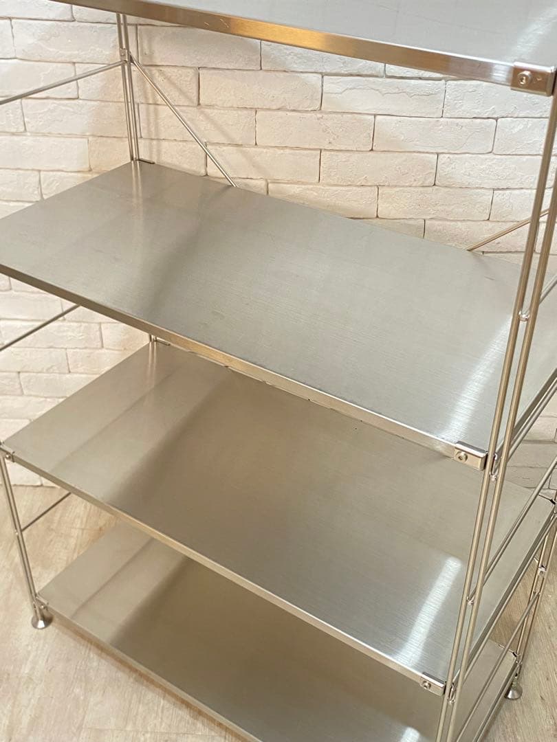 【東京都内23区配送無料】無印　ステンレスユニット　メタルラック　棚　陳列　収納