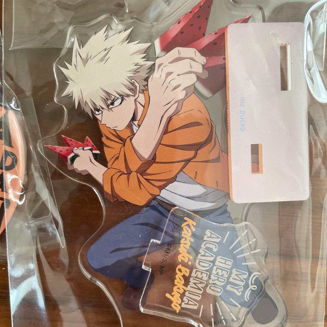 僕のヒーローアカデミア 爆豪勝己 缶バッジ アクリルスタンドセット