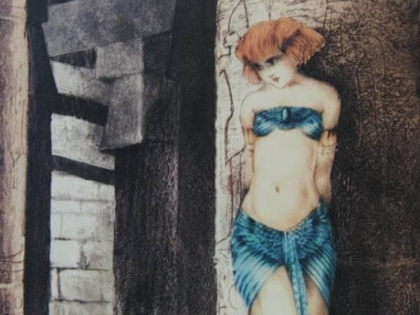 ルイ・イカール限定版・アールデコ/サロメ、希少な額装用画集より、新品高級額装付 楽天市場】ルイ・イカール リリィ 人物画 絵画 女性 アールデコ