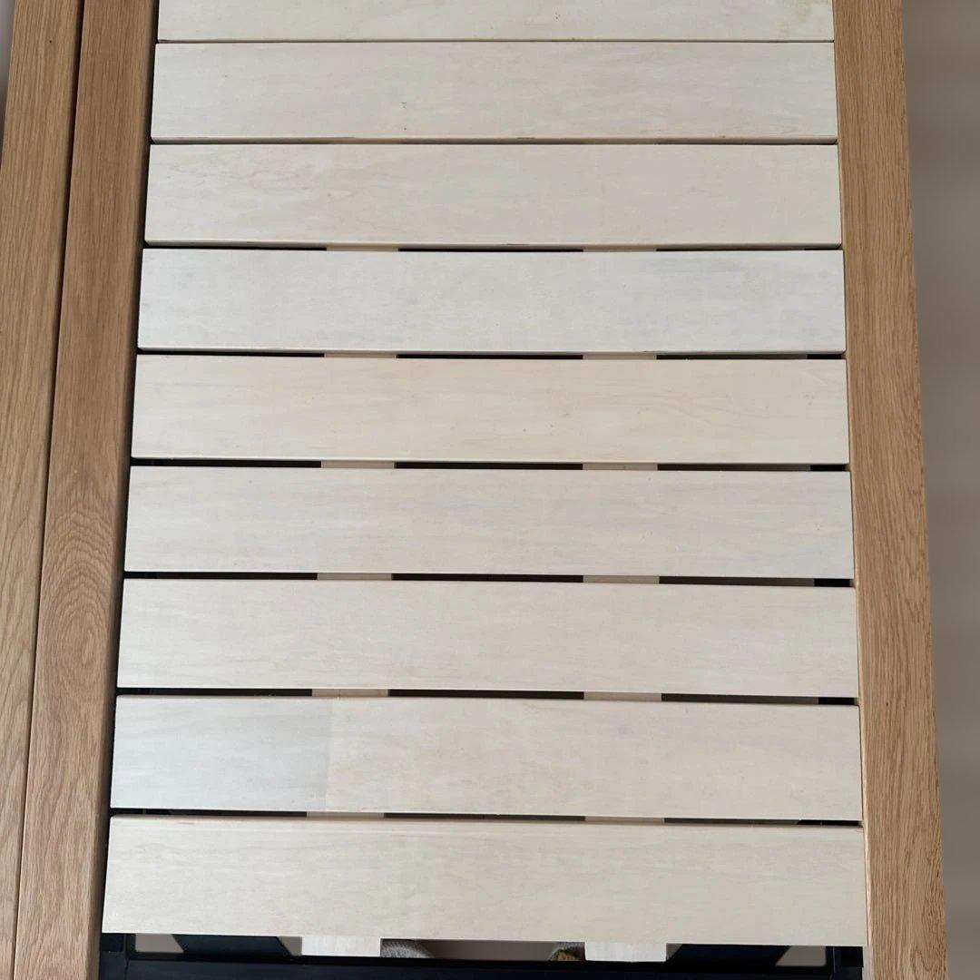 【直接引取】【廃盤】無印良品 シングルベッド 木製フレーム オーク材 2台セット