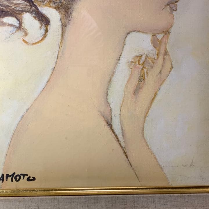 ◆油彩画 【山本昌尚】作『女』肉筆 F8号 直筆サイン入り◆