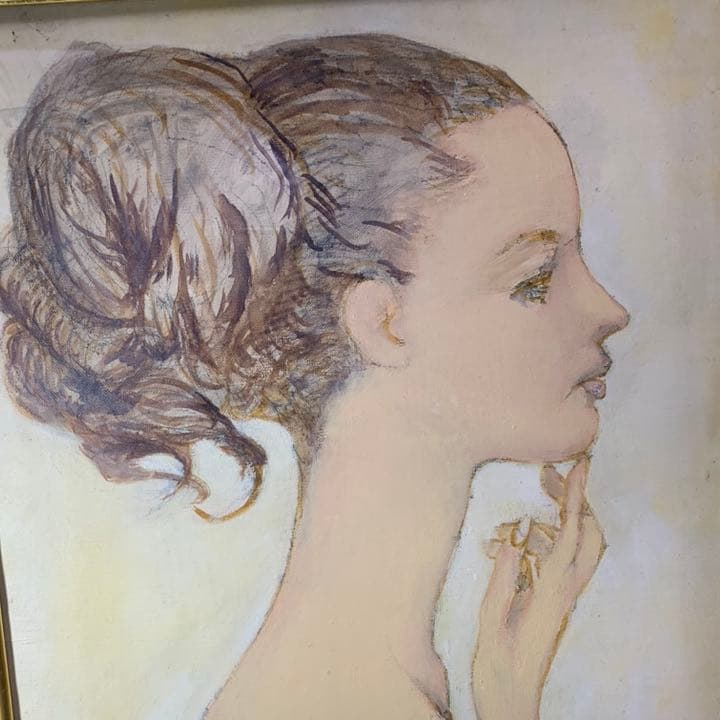 ◆油彩画 【山本昌尚】作『女』肉筆 F8号 直筆サイン入り◆