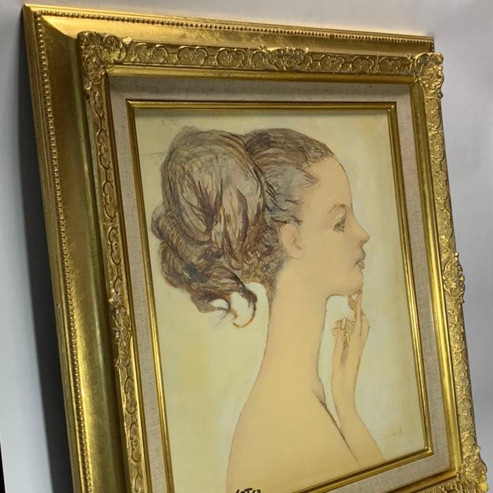 ◆油彩画 【山本昌尚】作『女』肉筆 F8号 直筆サイン入り◆