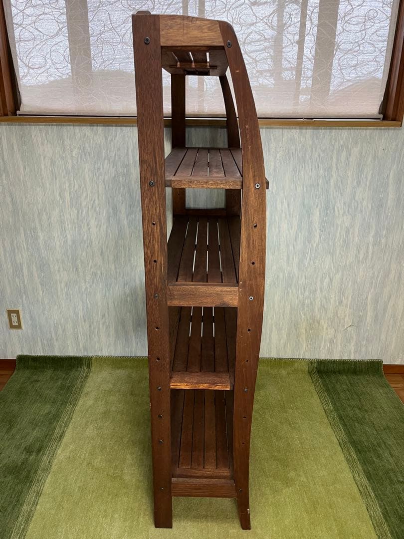 【フォレストバレー】アンティーク　無垢材5段オープンシェルフ