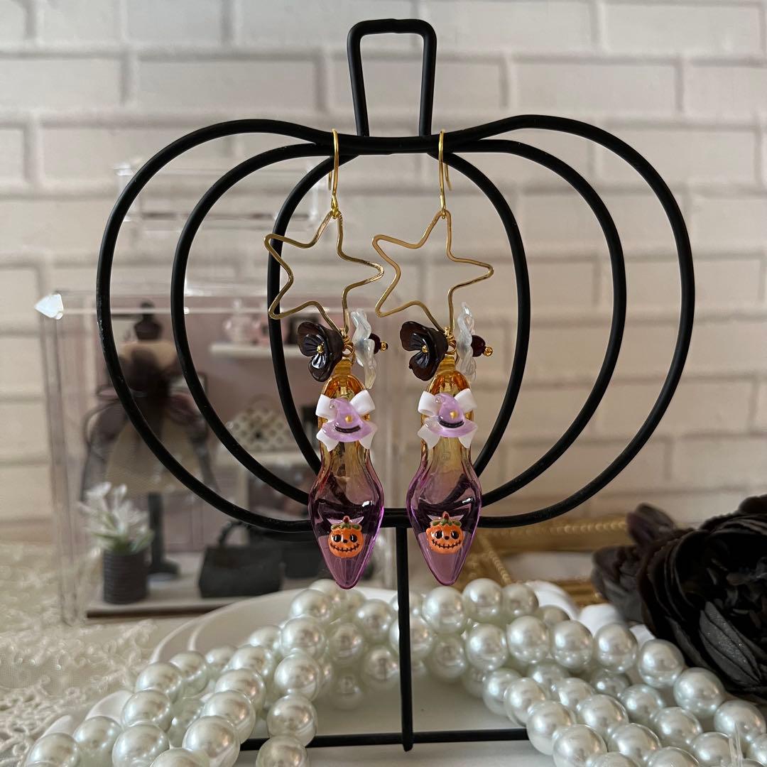 ☆❤️ハ　ハロウィン　ガラスの靴　星　カボチャ　ハンドメイド