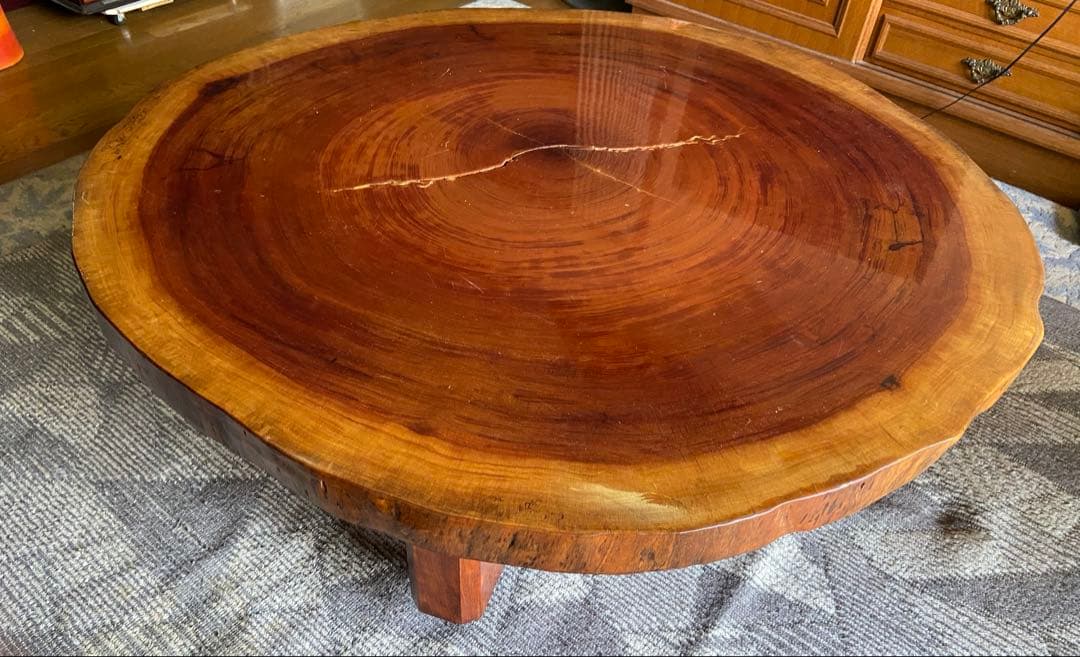 中古 一枚板 丸太 テーブル 家具