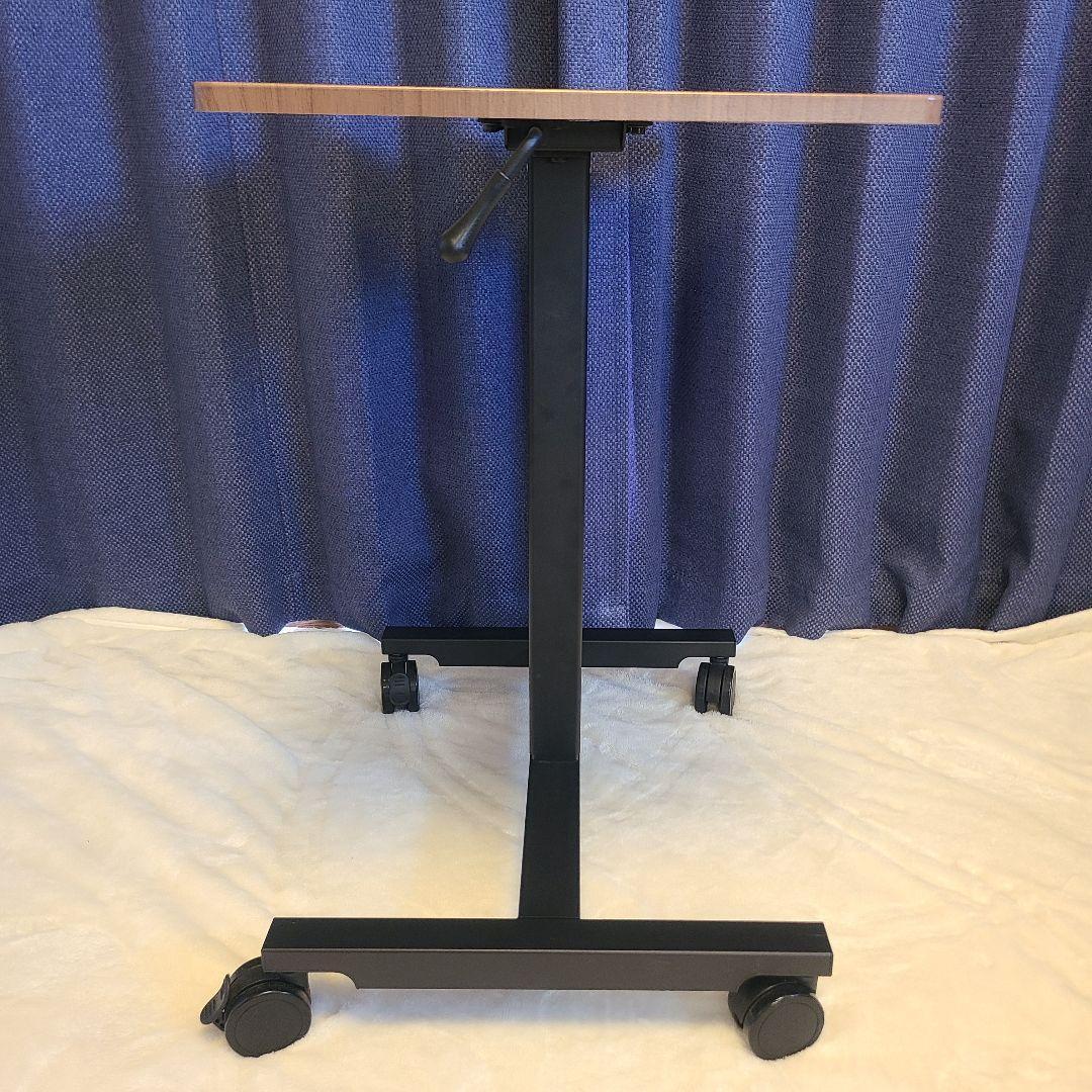 【美品】ニトリ 昇降デスク テン60 MBR/BK キャスター付き 高さ調節