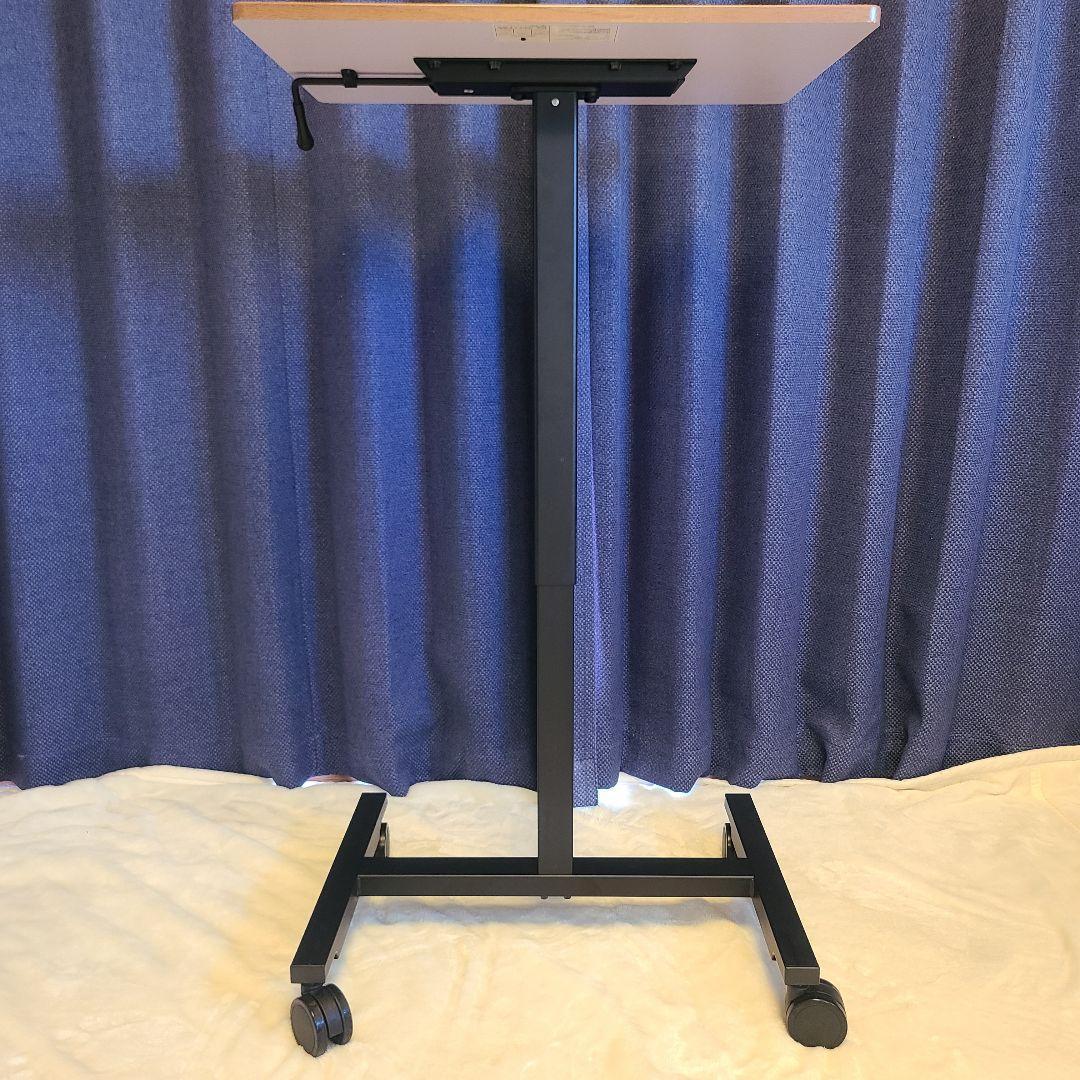 【美品】ニトリ 昇降デスク テン60 MBR/BK キャスター付き 高さ調節