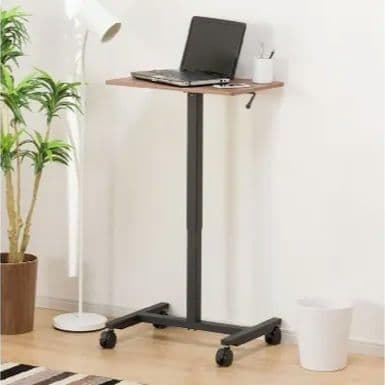 【美品】ニトリ 昇降デスク テン60 MBR/BK キャスター付き 高さ調節