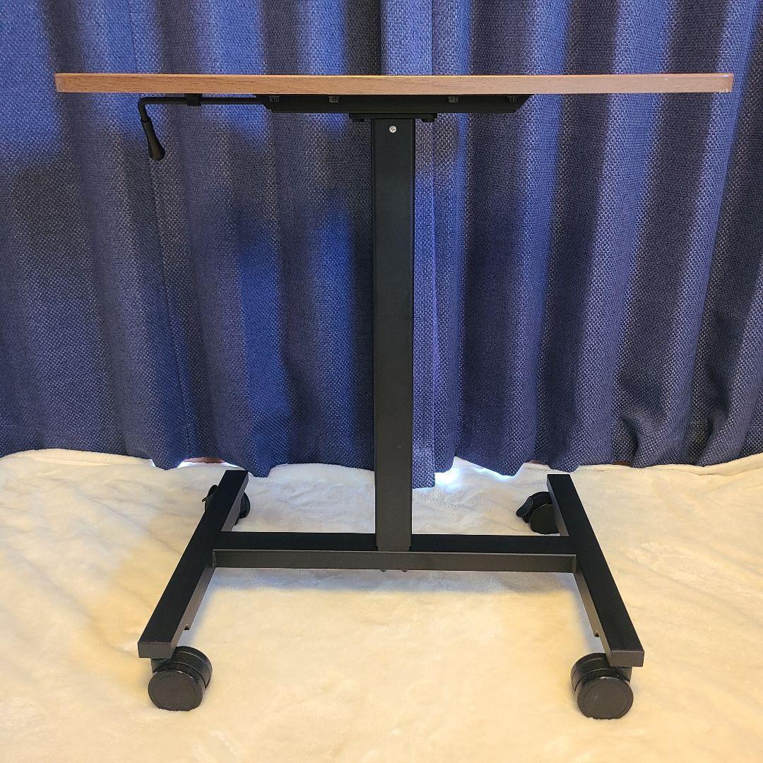 【美品】ニトリ 昇降デスク テン60 MBR/BK キャスター付き 高さ調節