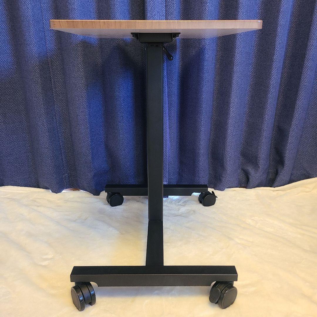 【美品】ニトリ 昇降デスク テン60 MBR/BK キャスター付き 高さ調節