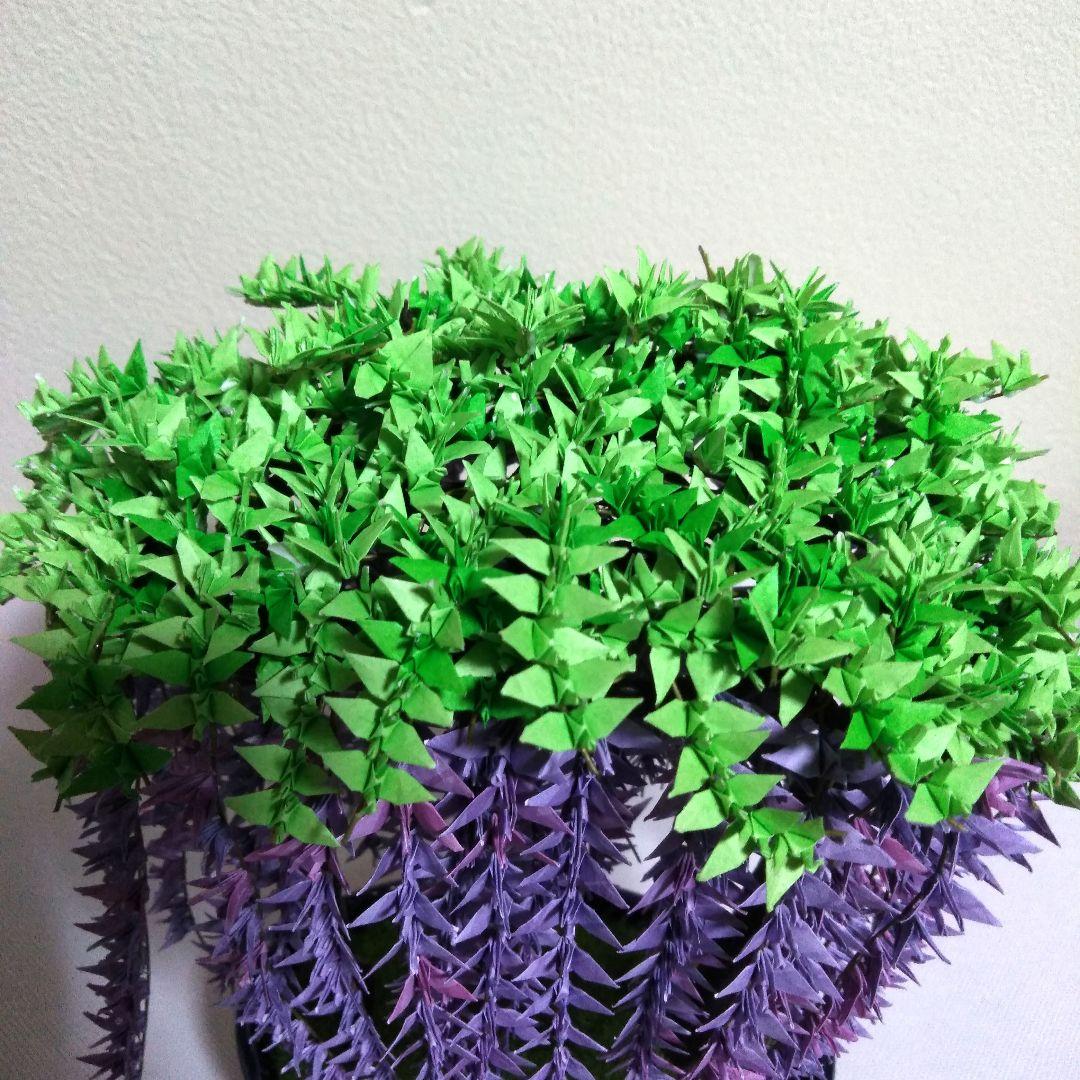 折り鶴盆栽【藤の花 盆栽】No.2 - メルカリ