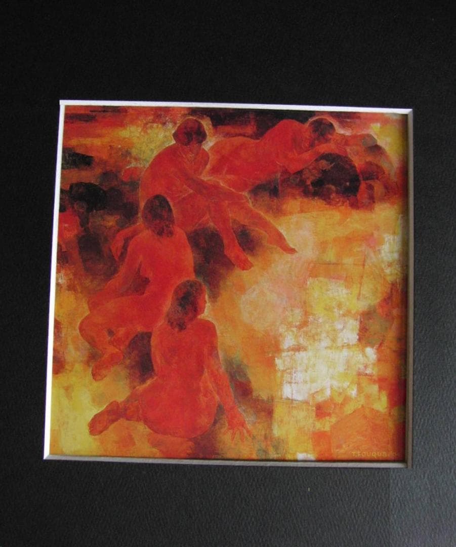 福島隆壽、【瀬戸内'04】、希少な額装用画集より、新品額装付、状態