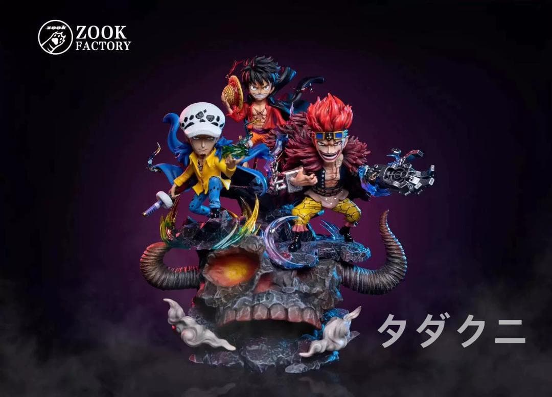 ワンピース 3船長 ルフィ キッド ロー フィギュア ガレージキット