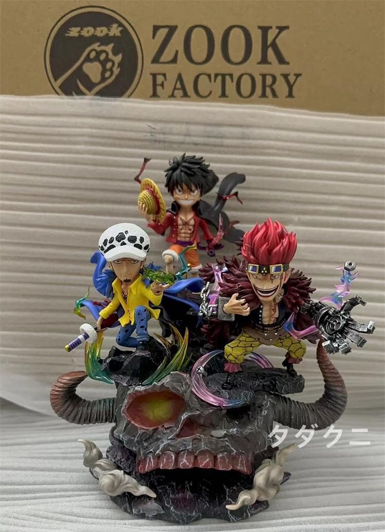 ワンピース 3船長 ルフィ キッド ロー フィギュア ガレージキット