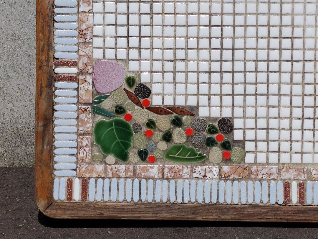 昭和レトロ ストーブ台 薪ストーブ タイル 木枠 古民家 アンティーク 大型