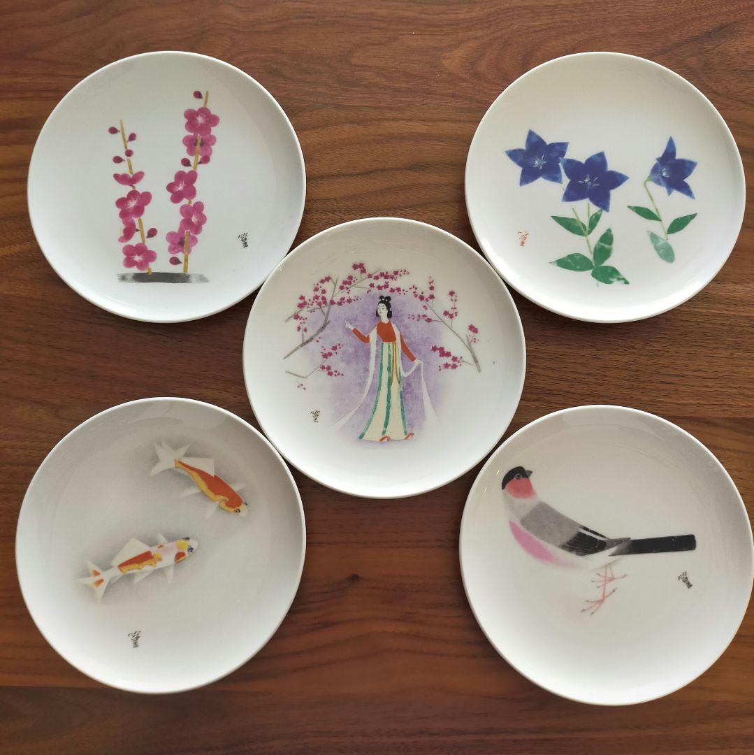 ニュートーキョー絵皿 上村松篁画伯5枚セット - メルカリ