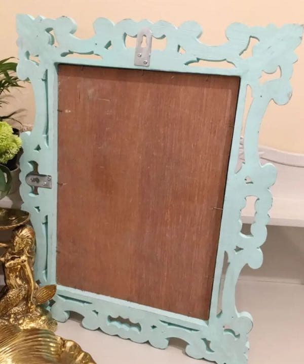 ミラー　♡ 鏡　♡ 水色