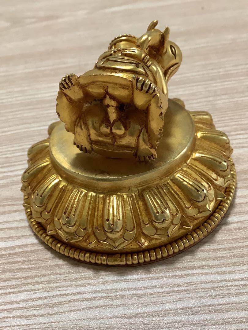 《 チベット密教　新品　1点物 》 オリジナル　鍍金　歓喜天　ガネーシャ　②