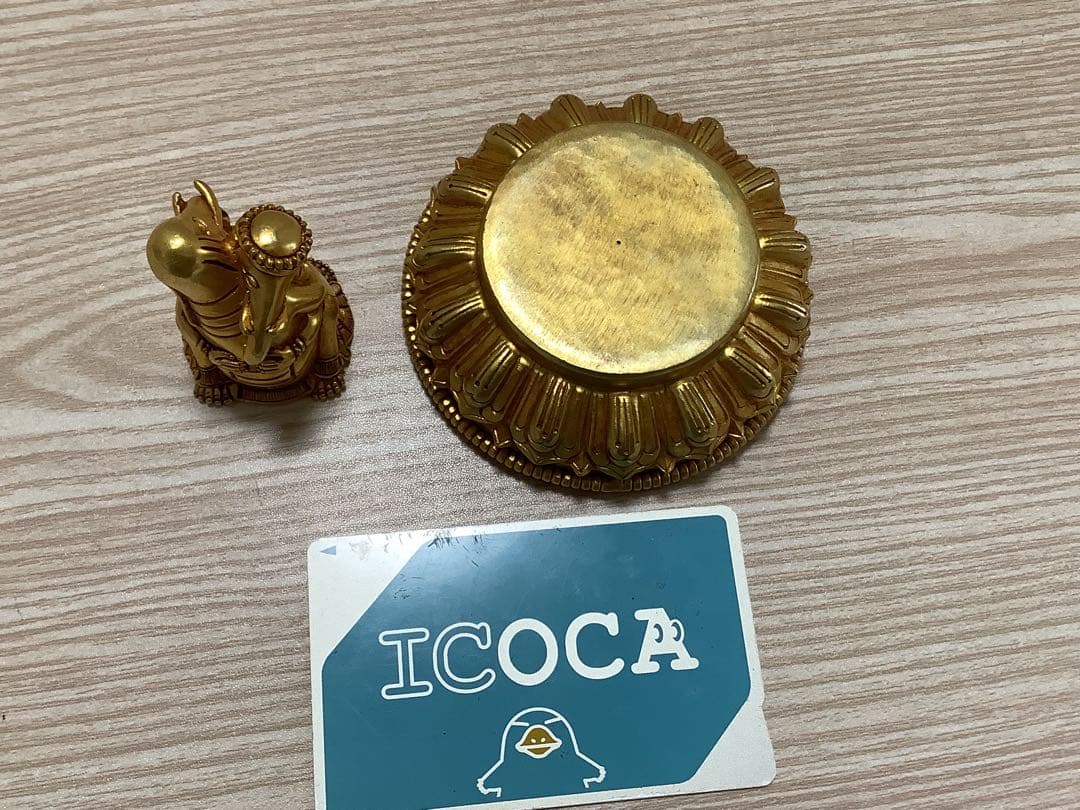 《 チベット密教　新品　1点物 》 オリジナル　鍍金　歓喜天　ガネーシャ　②