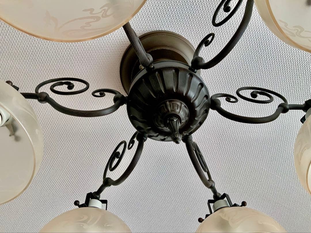 IDC大塚家具 アール・ヌーヴォー風シャンデリア 6灯 イタリア製