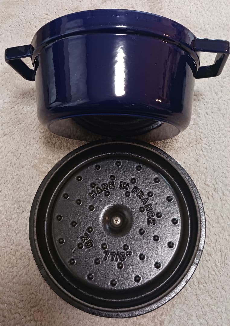 STAUB LA COCOTTE 両手鍋 20cm ブルー