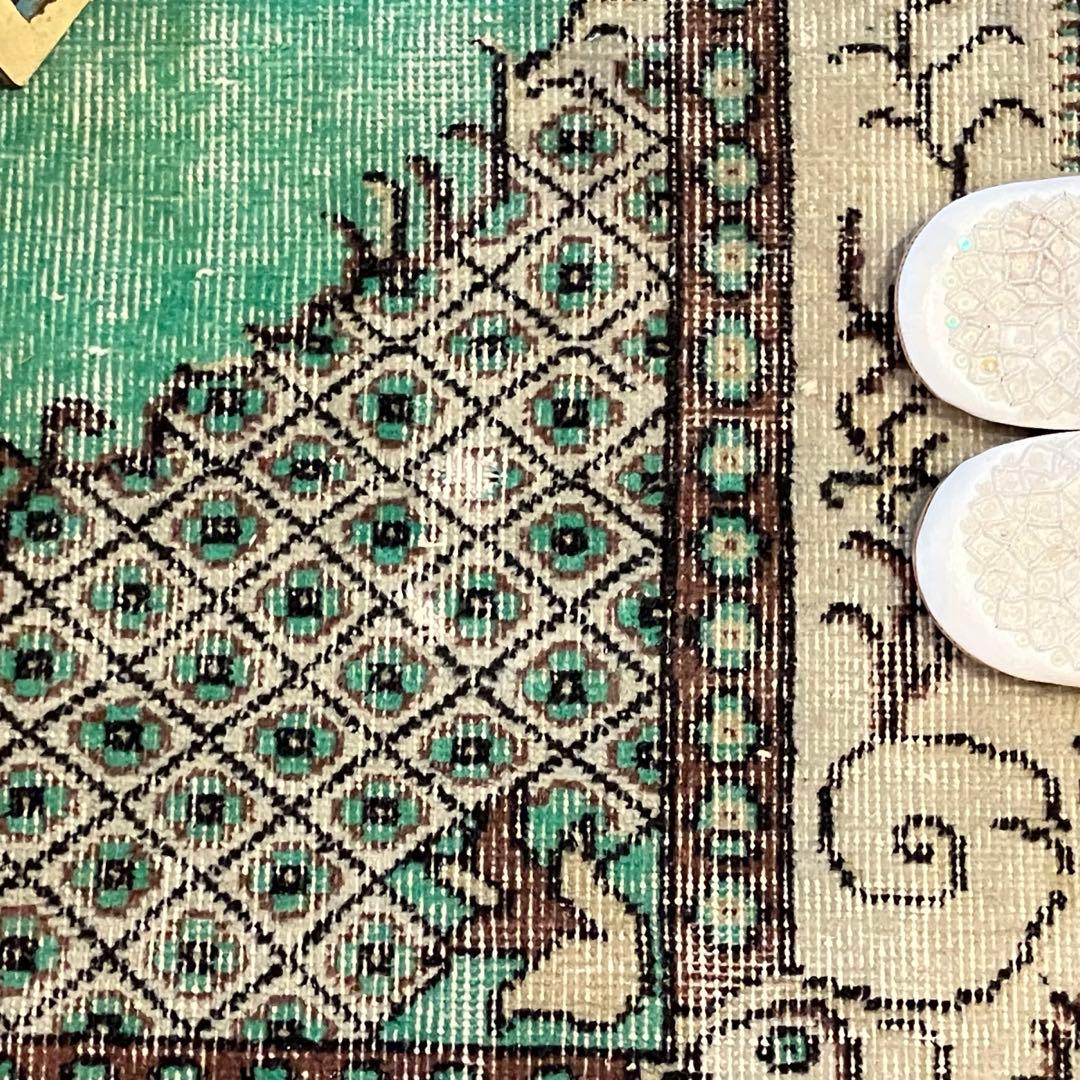 クラシカル柄47×90グリーンアップル チョコ フラワー トルコ