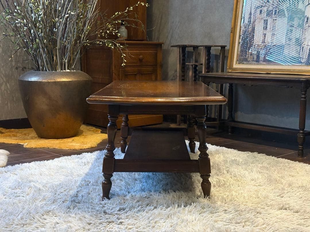 飛騨産業 キツツキマーク ローテーブル センターテーブル アンティーク IG