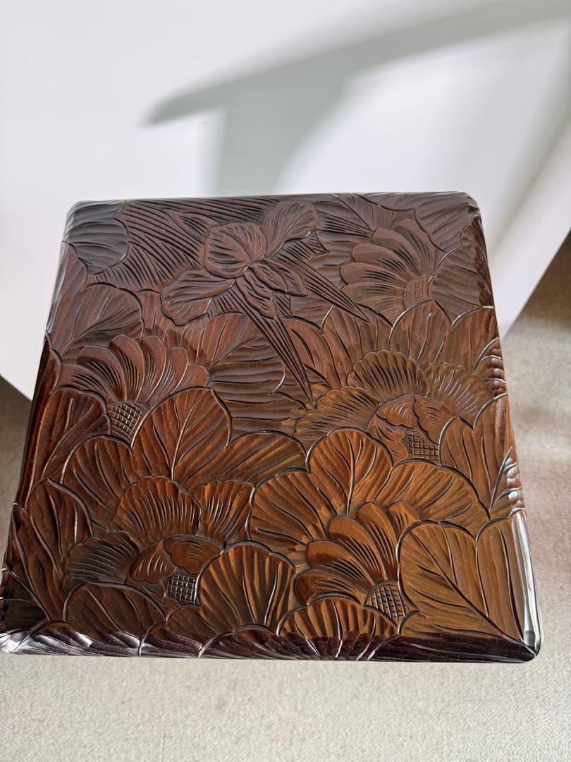 日光彫 花台 飾り台 コンソール 高級彫刻家具 美術工芸品