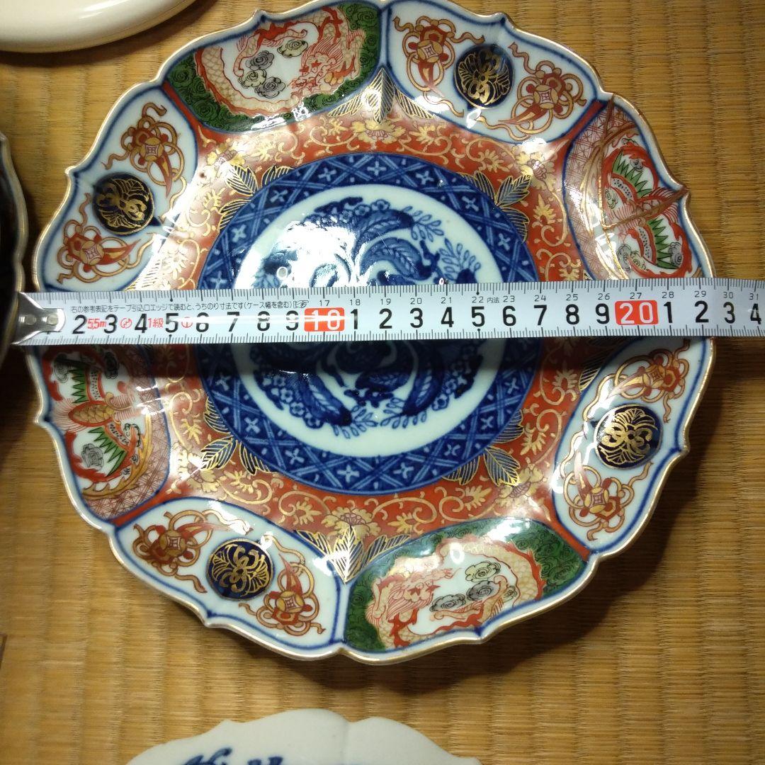 九谷焼　骨董品　今里赤絵大皿　10枚　伝統工芸品