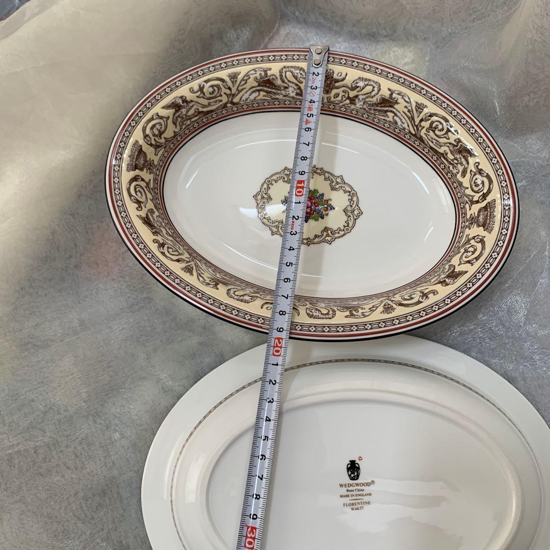 ビンテージ未使用　ウェッジウッド　フロレンティーン　アイボリー　オーバル皿カレー