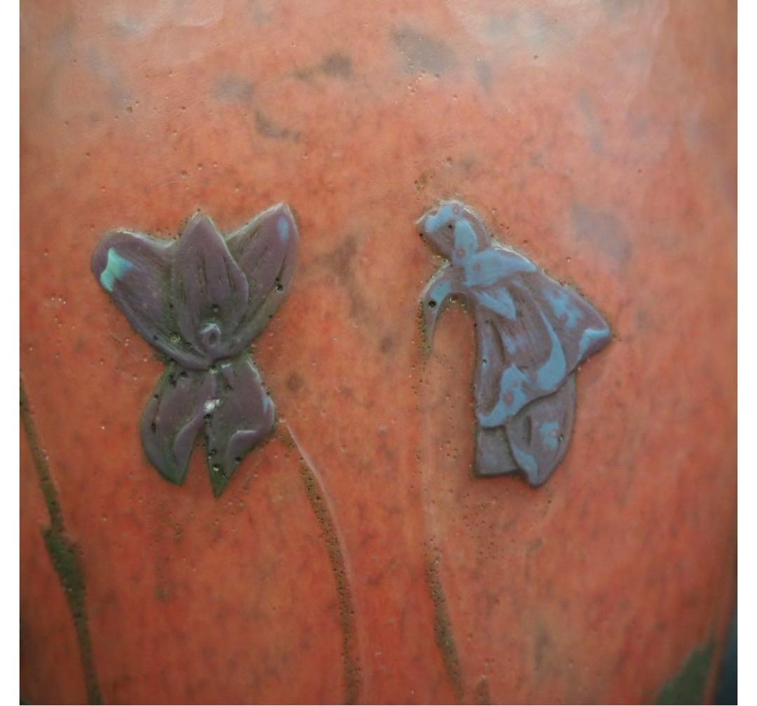 送料無料鑑定シール付ドームナンシー ガラス花瓶DAUMNANCY 美術館級