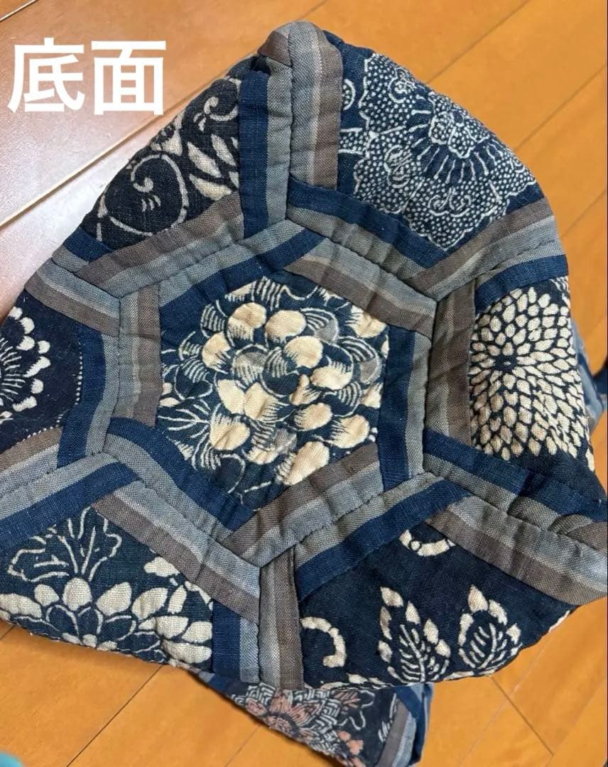 古布・藍染め 型染め ハンドメイド トートバッグ【匿名発送】値下げ中p