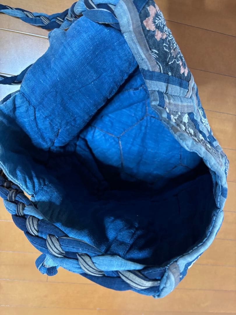 古布・藍染め 型染め ハンドメイド トートバッグ【匿名発送】値下げ中p