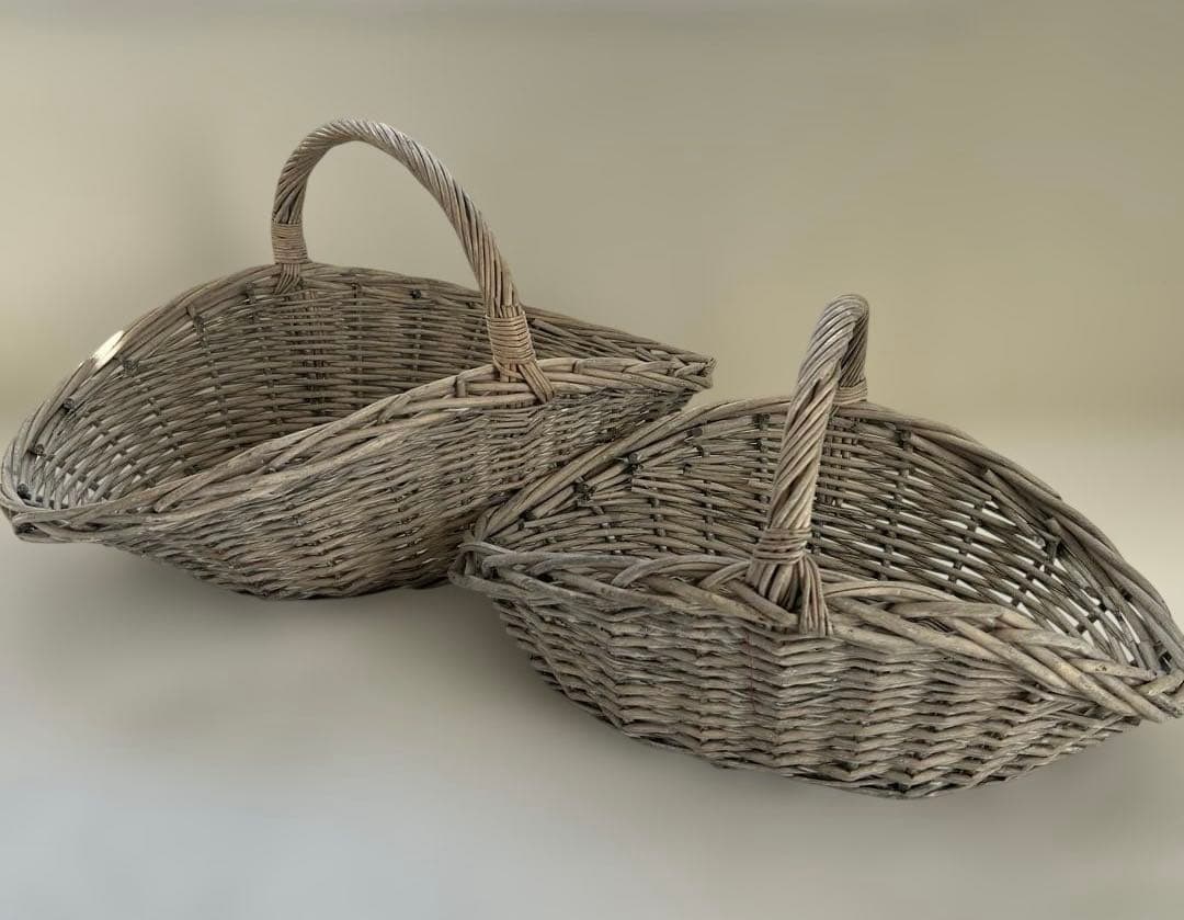 ザラホーム　かご　シャビー　2点セット　バスケット