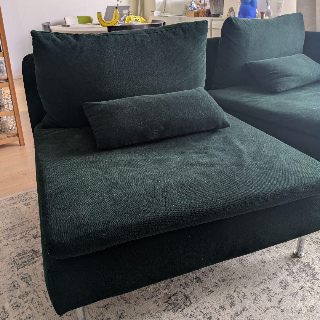 IKEA ソーデルハムン ダークグリーン 1人掛けソファ - メルカリ
