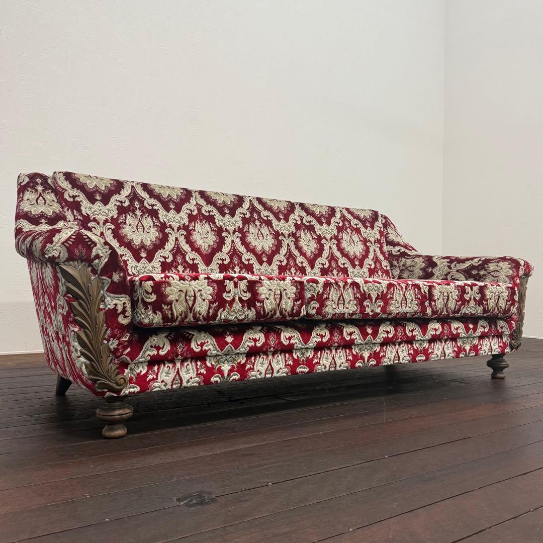 H19K86a 神戸洋家具 永田良介商店 ３人掛けソファ