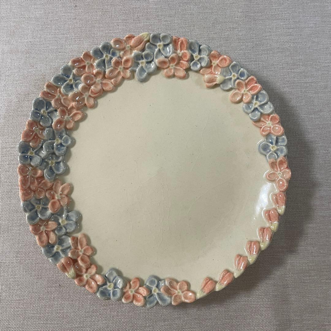 つちのわスミレ中皿ピンク水色廃盤色黄緑＋非売品おまけ付き