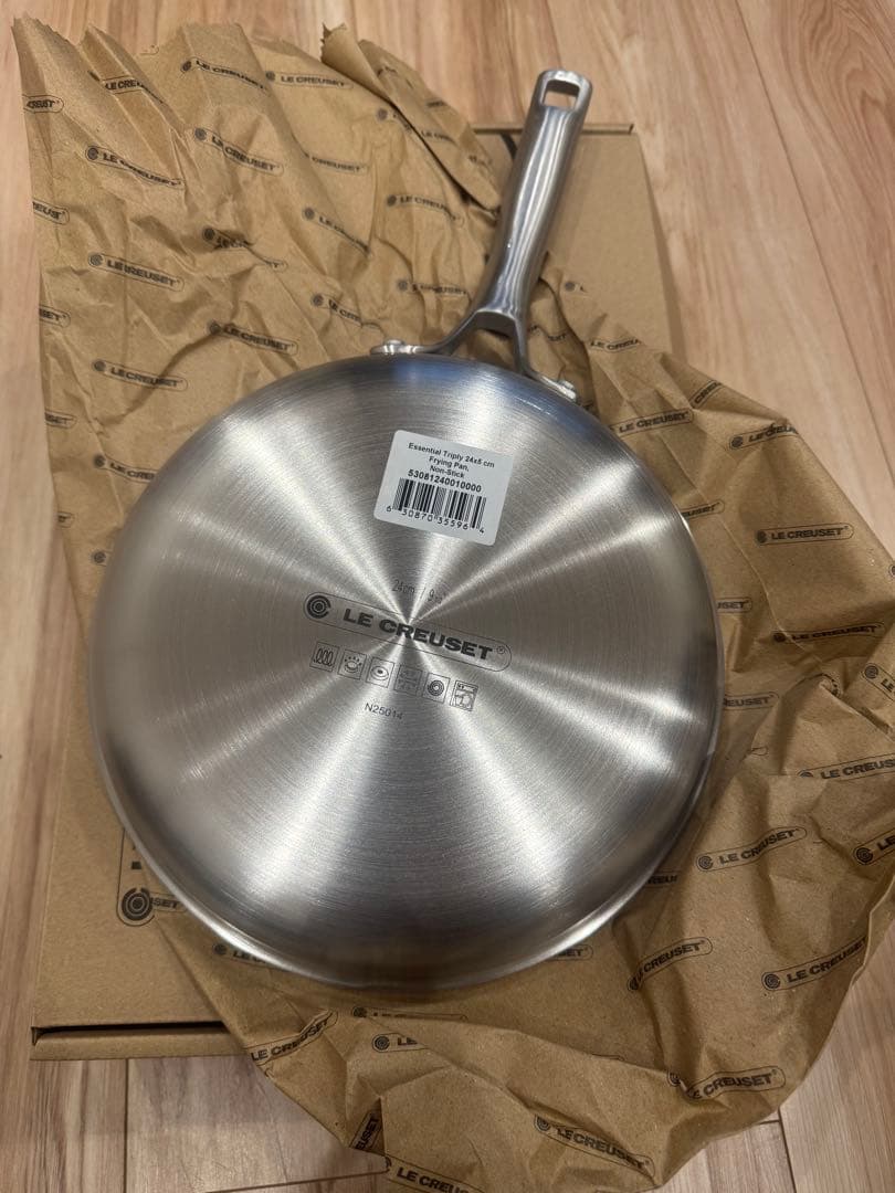 【新品未使用】LE CREUSET ステンレスフライパン　24cm ルクルーゼ