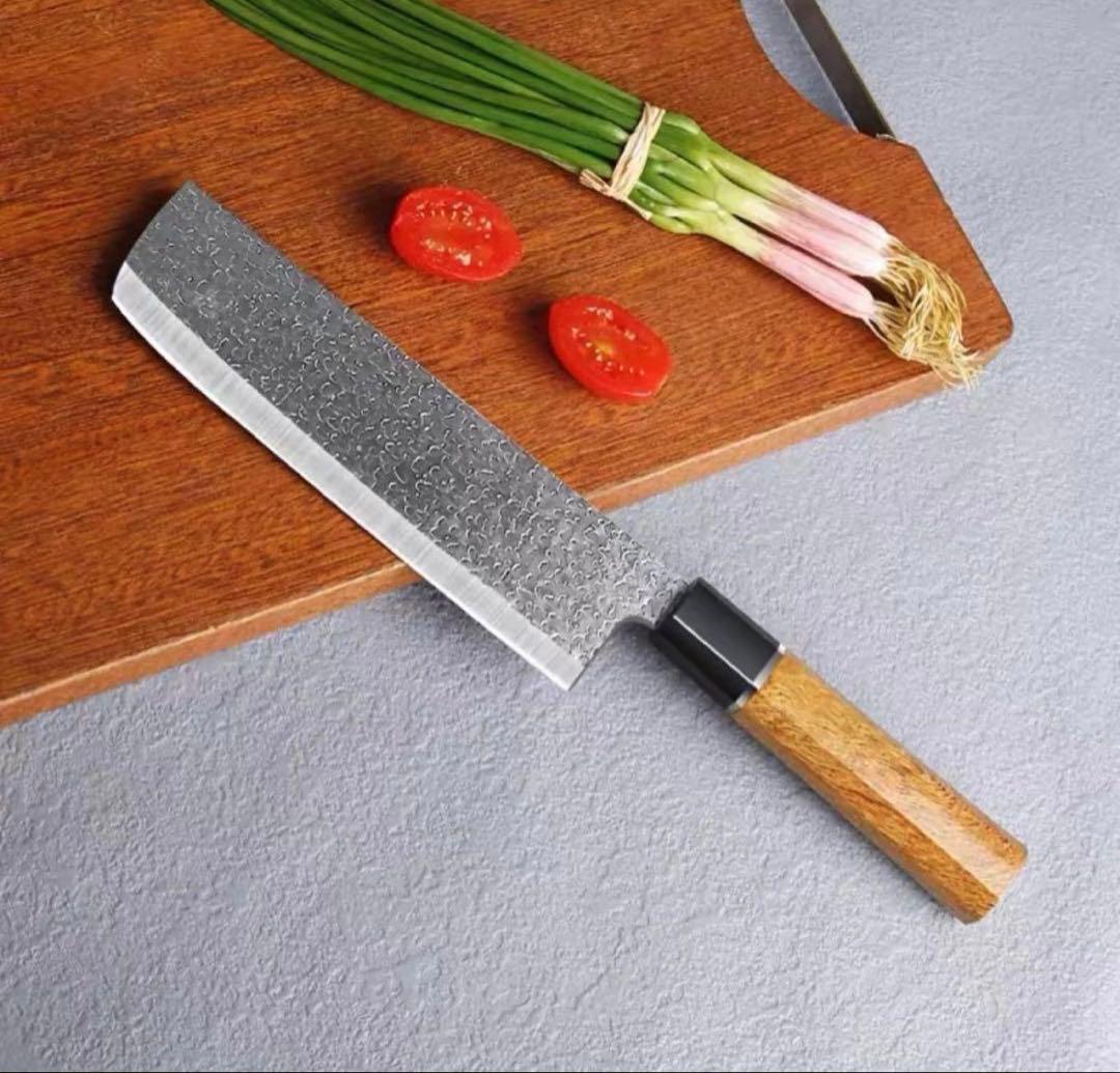 槌目 菜切 ステンレス 包丁 17.0cm 八角柄 - メルカリ