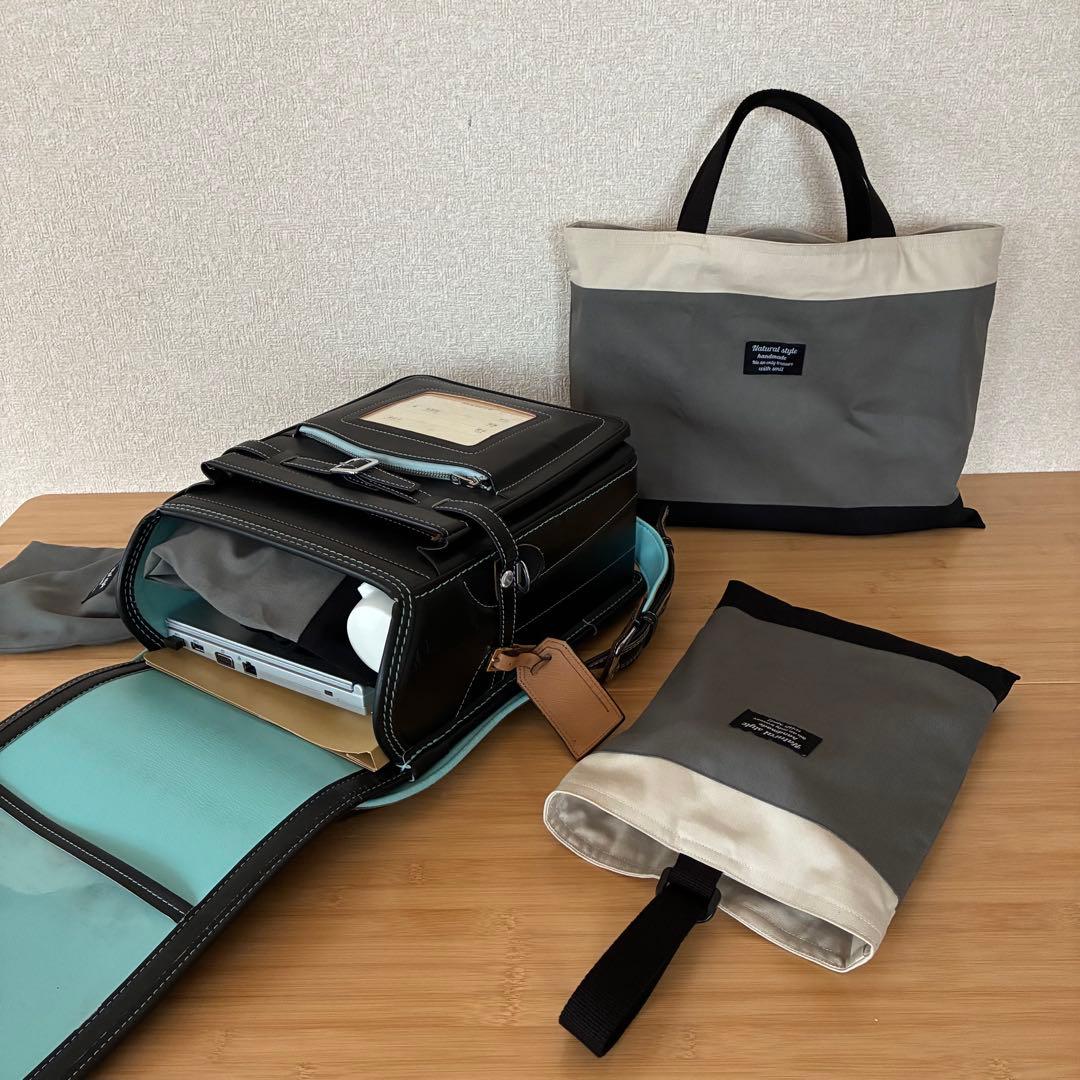 無地×シンプルな入園入学セット《グレー》 レッスンバッグ/体操着袋/上履き入れ