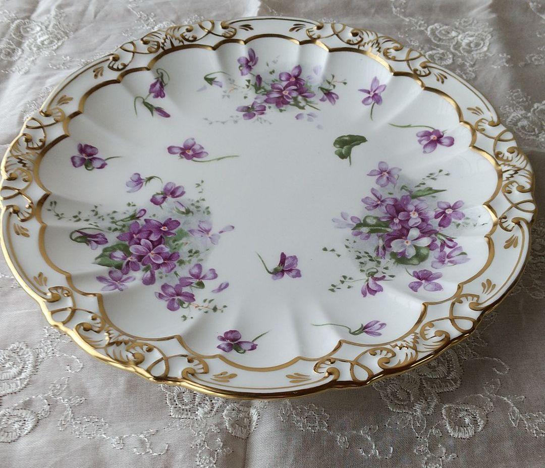 ハマースレイ ビクトリアンバイオレット 21cm デザートプレート