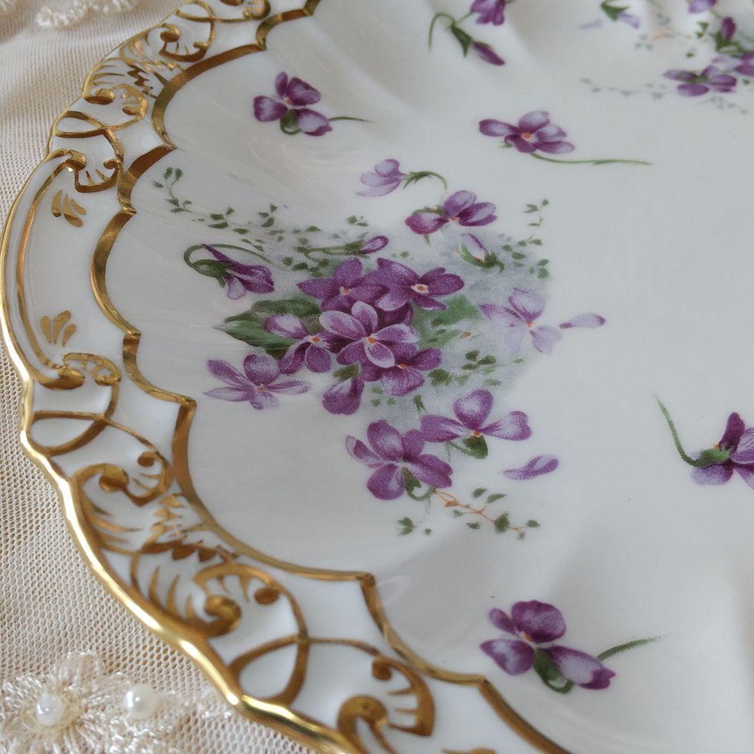 ハマースレイ ビクトリアンバイオレット 21cm デザートプレート